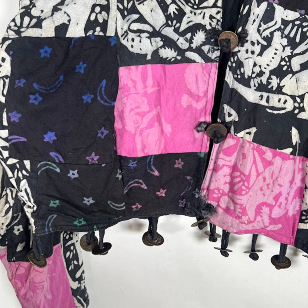 Vintage Nativewear Designs Patchwork Coin Fringe … - image 4